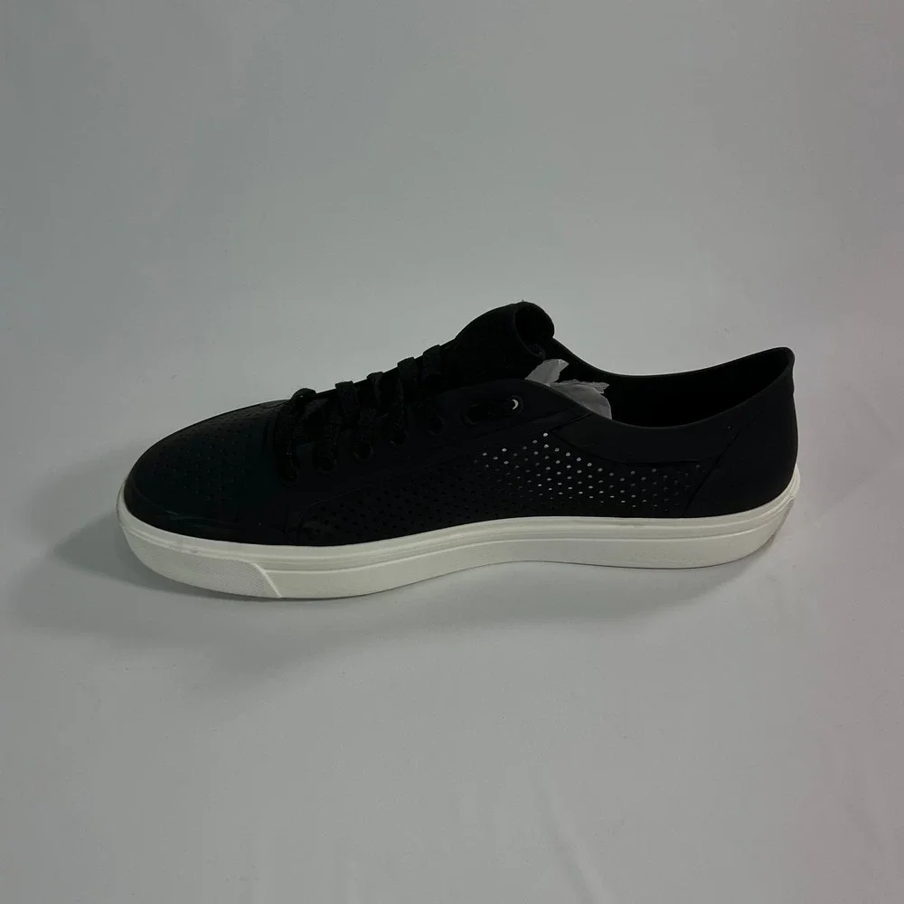 Crocs CitiLane Roka Court Black White Perforated Low Top Sneaker Men's Size 13